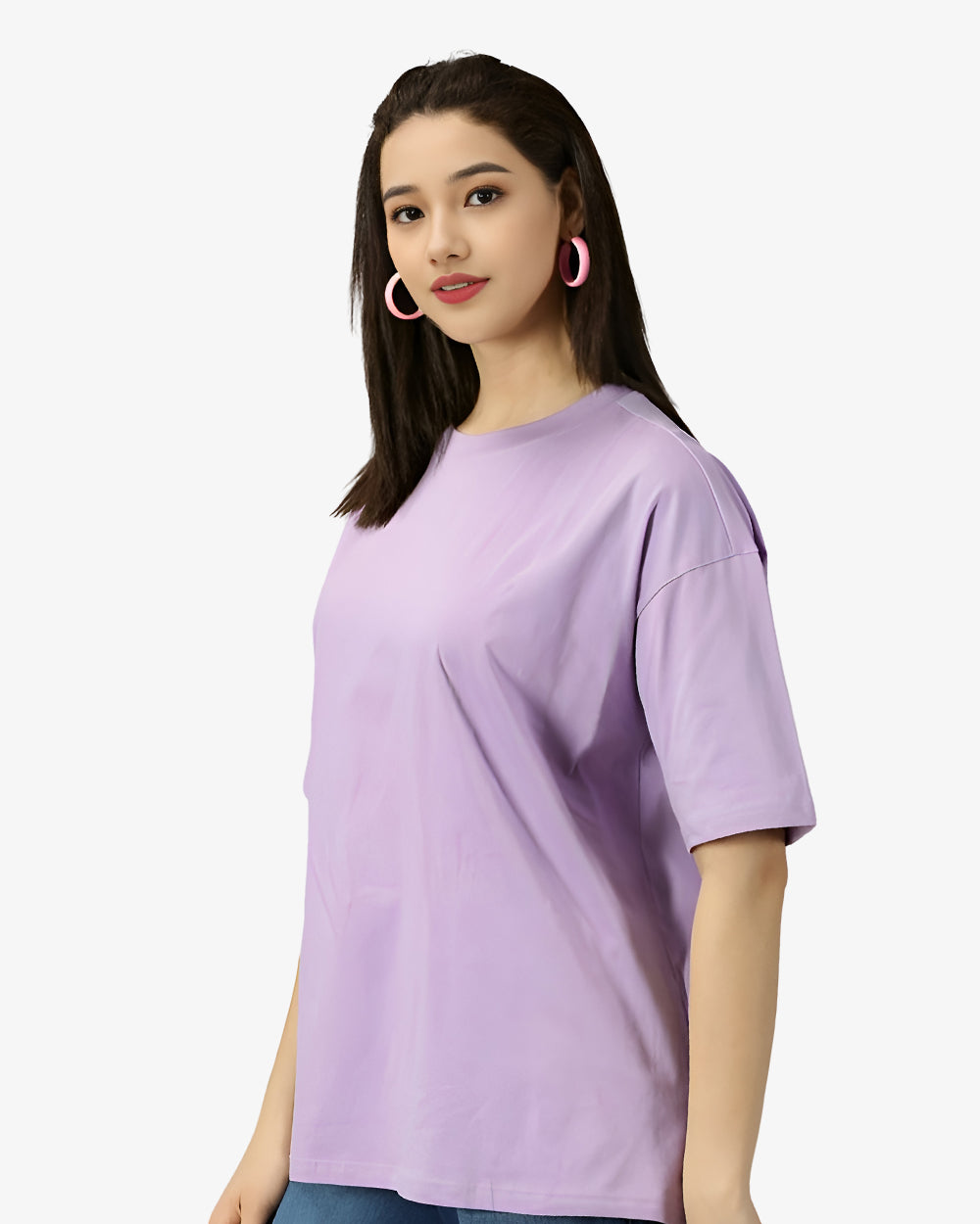 Lavender Oversized T-Shirt For Women
