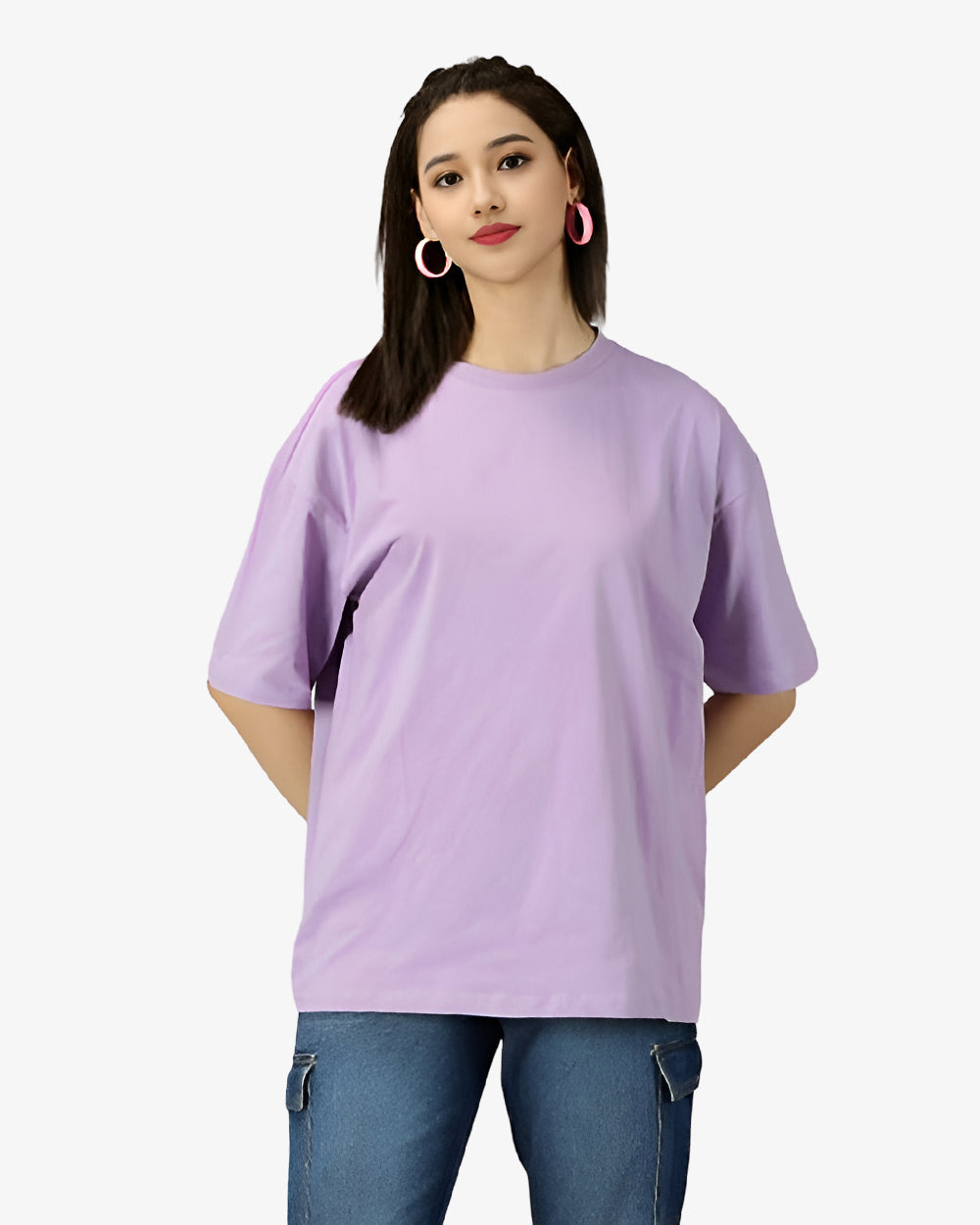 Lavender Oversized T-Shirt For Women